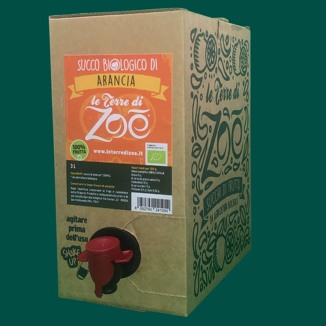 Italienisches Orangensaft biologisch 100% Bag in Box 3L Le terre di zoè 4